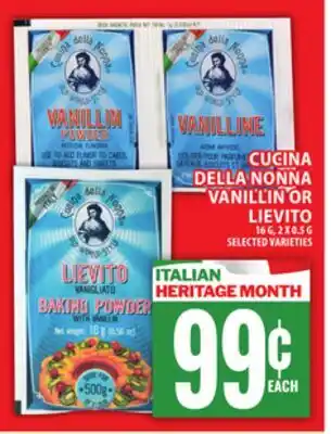 Food Basics CUCINA DELLA NONNA VANILLIN OR LIEVITO offer