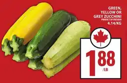 Food Basics GREEN, YELLOW OR GREY ZUCCHINI offer