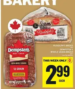 Food Basics RUDOLPH'S BREAD OR DEMPSTER'S WHOLE GRAIN BREAD offer
