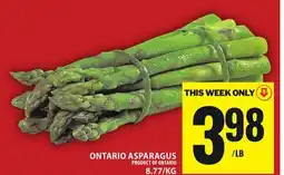 Food Basics ONTARIO ASPARAGUS offer