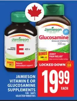 Food Basics JAMIESON VITAMIN E OR GLUCOSAMINE SUPPLEMENTS offer