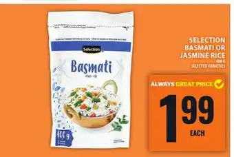 Food Basics SELECTION BASMATI OR JASMINE RICE offer