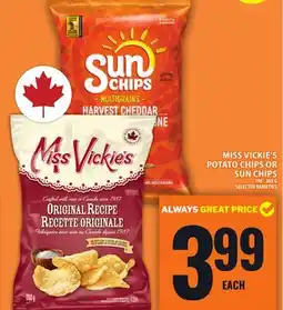 Food Basics MISS VICKIE'S POTATO CHIPS OR SUN CHIPS offer