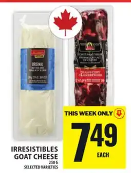 Food Basics IRRESISTIBLES GOAT CHEESE offer