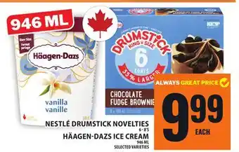 Food Basics NESTLÉ DRUMSTICK NOVELTIES or HÄAGEN-DAZS ICE CREAM offer