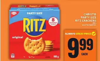 Food Basics CHRISTIE PARTY SIZE RITZ CRACKERS offer