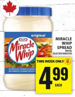 Food Basics MIRACLE WHIP SPREAD offer