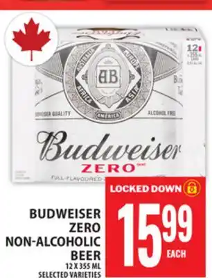 Food Basics BUDWEISER ZERO NON-ALCOHOLIC BEER offer