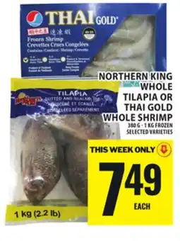 Food Basics NORTHERN KING WHOLE TILAPIA OR THAI GOLD WHOLE SHRIMP offer