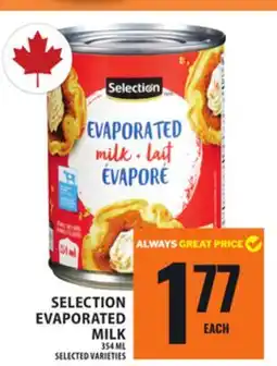 Food Basics SELECTION EVAPORATED MILK offer