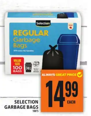 Food Basics SELECTION GARBAGE BAGS offer