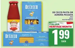 Food Basics DE CECCO PASTA OR AURORA PASSATA offer