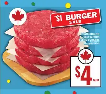 Food Basics LEAN GROUND BEEF & PORK BLEND BURGERS offer