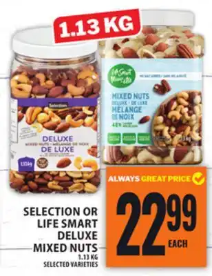 Food Basics SELECTION OR LIFE SMART DELUXE MIXED NUTS offer