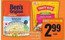 Food Basics BEN'S ORIGINAL BISTRO EXPRESS RICE OR TASTY BITES offer