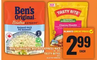 Food Basics BEN'S ORIGINAL BISTRO EXPRESS RICE OR TASTY BITES offer