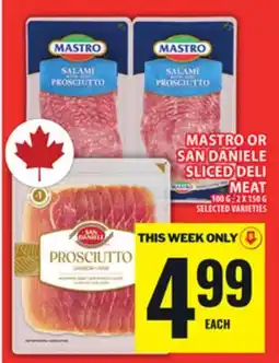 Food Basics MASTRO OR SAN DANIELE SLICED DELI MEAT offer