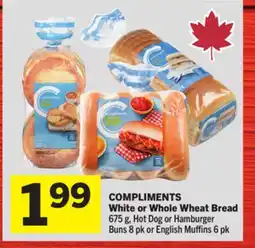 Foodland COMPLIMENTS White or Whole Wheat Bread offer