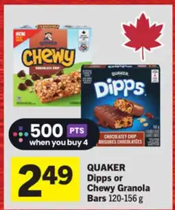 Foodland QUAKER Dipps or Chewy Granola Bars offer
