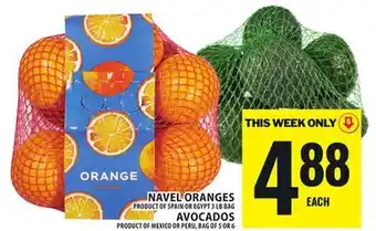 Food Basics NAVEL ORANGES OR AVOCADOS offer