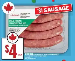 Food Basics FRESH AUTHENTIC PORK SAUSAGES offer