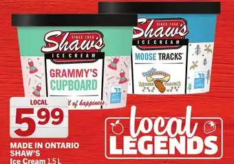 Foodland SHAW'S Ice Cream offer