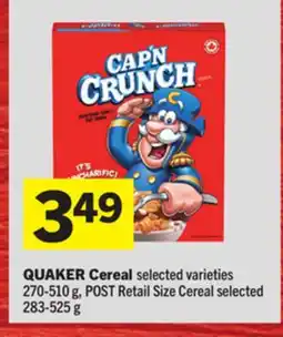 Foodland QUAKER Cereal offer