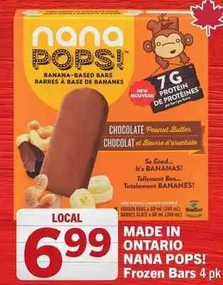 Foodland NANA POPS! Frozen Bars offer