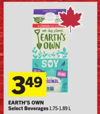Foodland EARTH'S OWN Select Beverages offer