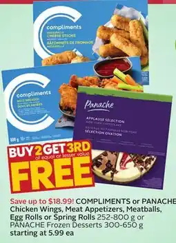 Sobeys Chicken Wings, Meat Appetizers, Meatballs, Egg Rolls or Spring Rolls offer