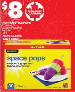 Independent Grocer NO NAME ICE POPS CLUB SIZE, 30'S offer