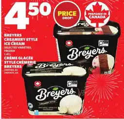 Independent Grocer BREYERS CREAMERY STYLE ICE CREAM, 1.41 L offer