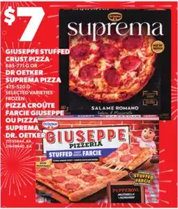 Independent Grocer GIUSEPPE STUFFED CRUST PIZZA , 685-771 G OR DR OETKER SUPREMA PIZZA, 475-520 G offer