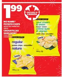 Independent Grocer NO NAME POTATO CHIPS, 200 G offer