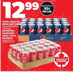 Independent Grocer COCA-COLA OR PEPSI SOFT DRINKS, 24X355 ML offer