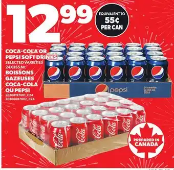 Independent Grocer COCA-COLA OR PEPSI SOFT DRINKS, 24X355 ML offer