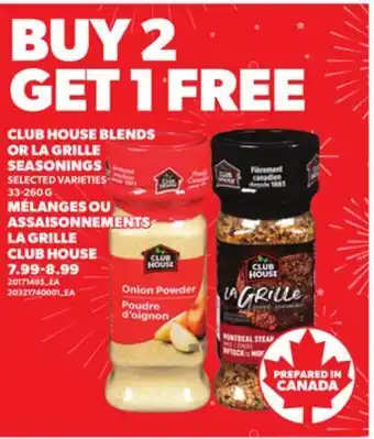 Independent Grocer CLUB HOUSE BLENDS OR LA GRILLE SEASONINGS , 33-260 G offer