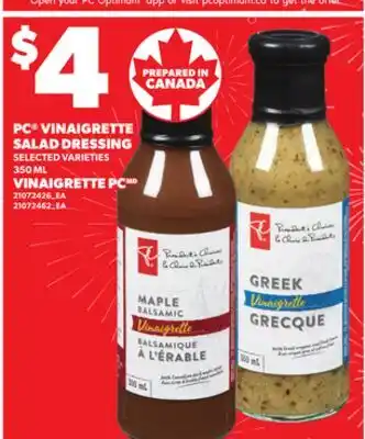Independent Grocer PC VINAIGRETTE SALAD DRESSING, 350 ML offer