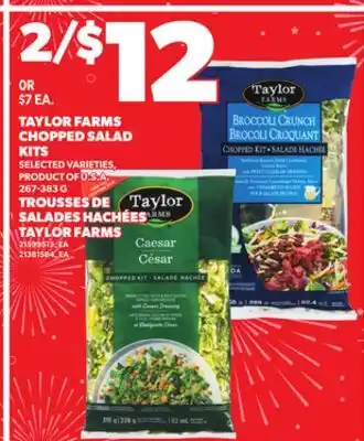 Independent Grocer TAYLOR FARMS CHOPPED SALAD KITS, 267-383 G offer