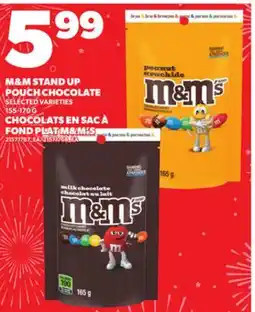 Independent Grocer M & M STAND UP POUCH CHOCOLATE, 155-170 G offer