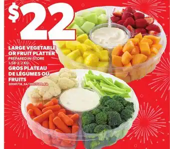 Independent Grocer LARGE VEGETABLE OR FRUIT PLATTER, 1.58-2.2 KG offer