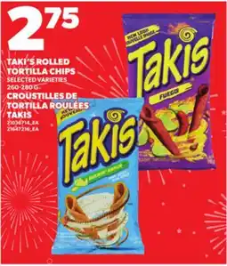 Independent Grocer TAKI'S ROLLED TORTILLA CHIPS, 260-280 G offer