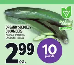 Metro ORGANIC SEEDLESS CUCUMBERS offer