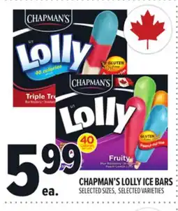 Metro CHAPMAN'S LOLLY ICE BARS offer