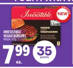 Metro IRRESISTIBLE VEGGIE BURGERS offer