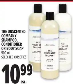 Metro THE UNSCENTED COMPANY SHAMPOO, CONDITIONER OR BODY SOAP offer