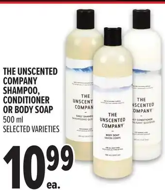 Metro THE UNSCENTED COMPANY SHAMPOO, CONDITIONER OR BODY SOAP offer