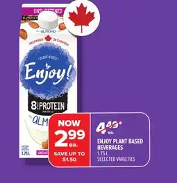 Metro ENJOY PLANT BASED BEVERAGES offer