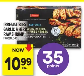 Metro IRRESISTIBLES GARLIC & HERB RAW SHRIMP offer