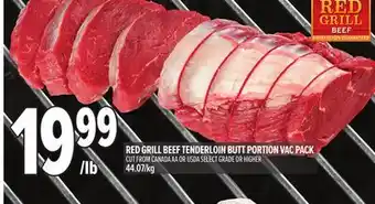 Metro RED GRILL BEEF TENDERLOIN BUTT PORTION VAC PACK offer